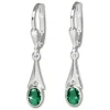 SilberDream Ohrhänger Zirkonia Stein grün Ohrring Silber SDO514G