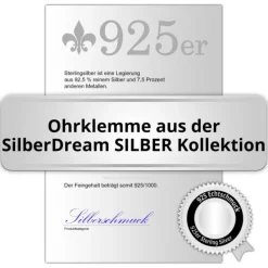 SilberDream Ohrklemme Antik Ear Cuff 925 Sterling Silber Fake Piercing SDO8874J