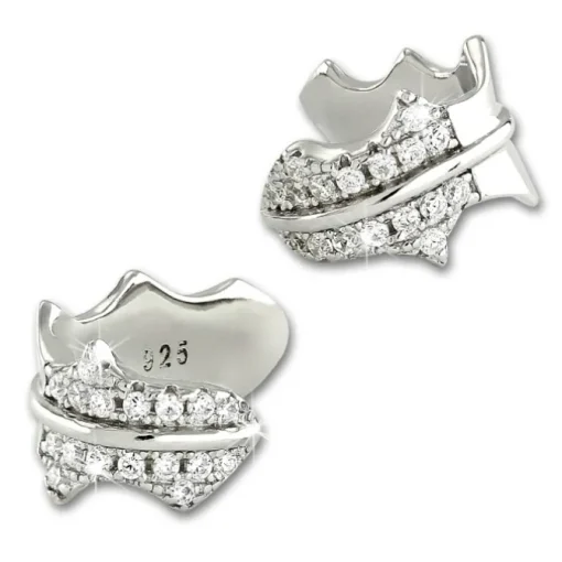 SilberDream Ohrklemme Blatt Zirkonia Ear Cuff Ohrringe 925 Silber GSO504W