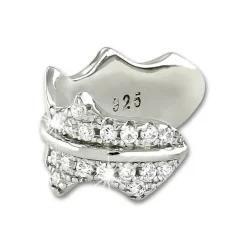 SilberDream Ohrklemme Blatt Zirkonia Ear Cuff Ohrringe 925 Silber GSO504W