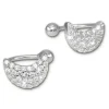 SilberDream Ohrklemme Halbmond Zirkonia Ear Cuff Ohrringe 925 Silber GSO437W