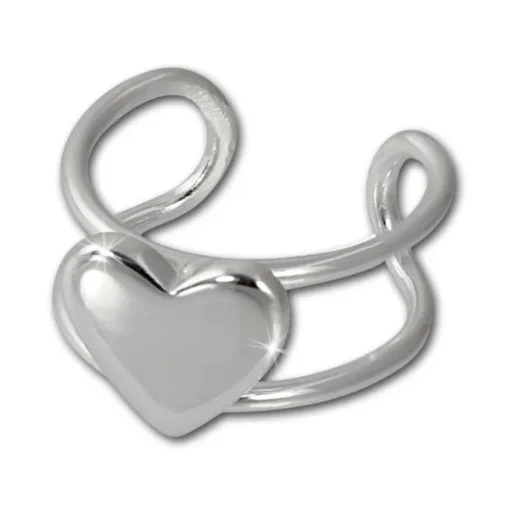 SilberDream Ohrklemme Herz Ear Cuff 925 Sterling Silber Fake Piercing SDO8879J
