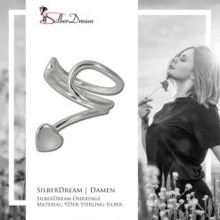 SilberDream Ohrklemme Herz Ear Cuff 925 Sterling Silber Fake Piercing SDO8876J