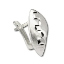 SilberDream Ohrring Blatt diamantiert 925 Sterling Silber Ohrstecker SDO313