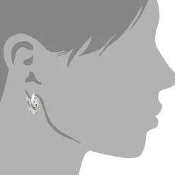 SilberDream Ohrring Blatt diamantiert 925 Sterling Silber Ohrstecker SDO313