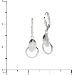 SilberDream Ohrring Blättchen 925er Silber Ohrhänger SDO549