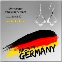 SilberDream Ohrring Ginkgo Blatt 925er Silber Ohrhänger SDO550