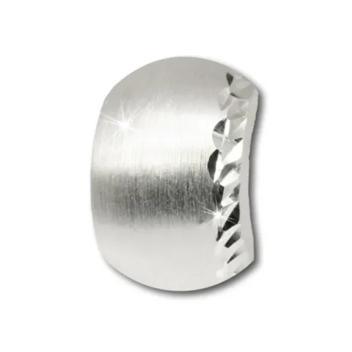 SilberDream Ohrring halbrund diamantiert 925 Silber Ohrstecker SDO318