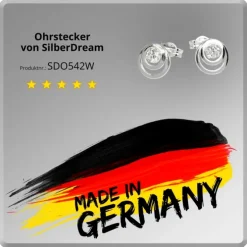 SilberDream Ohrring Kreise Zirkonia weiß 925 Silber Ohrstecker SDO542W