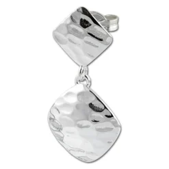 SilberDream Ohrring Muster viereckig 925er Silber Ohrhänger SDO575J