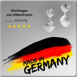 SilberDream Ohrring Muster viereckig 925er Silber Ohrhänger SDO575J