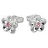 SilberDream Ohrring Seerose Zirkonia rosa 925er Ohrstecker SDO545A