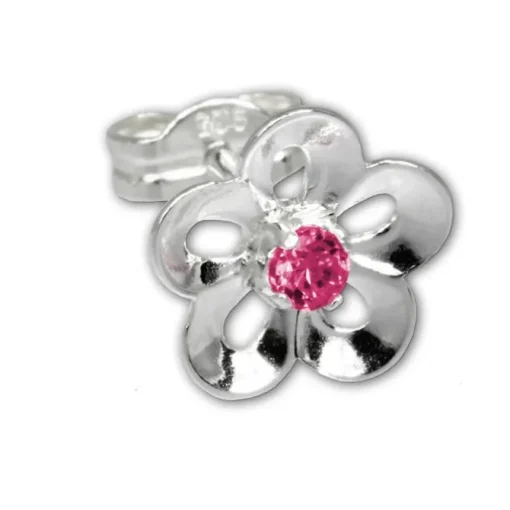 SilberDream Ohrring Seerose Zirkonia pink 925er Ohrstecker SDO545P