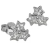 SilberDream Ohrring Sterne weiß 925er Silber Ohrstecker GSO2900J