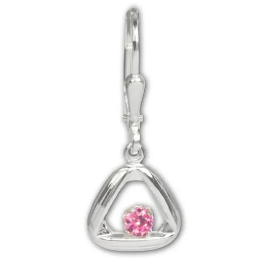 SilberDream Ohrring Triangel Zirkonia rosa 925 Ohrhänger SDO546A