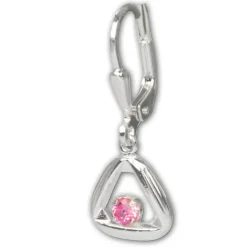 SilberDream Ohrring Triangel Zirkonia rosa 925 Ohrhänger SDO546A