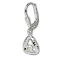 SilberDream Ohrring Triangel Zirkonia weiß 925 Ohrhänger SDO546W