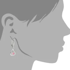 SilberDream Ohrring Triangel Zirkonia rosa 925 Ohrhänger SDO546A