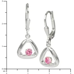 SilberDream Ohrring Triangel Zirkonia rosa 925 Ohrhänger SDO546A