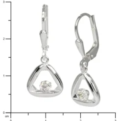 SilberDream Ohrring Triangel Zirkonia weiß 925 Ohrhänger SDO546W