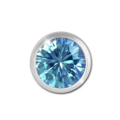 SilberDream Ohrring Zirkonia hellblau 5mm 925 Silber Ohrstecker SDO5535H
