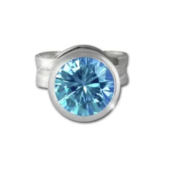 SilberDream Ohrring Zirkonia hellblau 4mm 925 Silber Ohrstecker SDO5534H