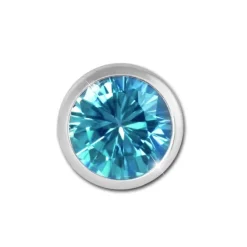 SilberDream Ohrring Zirkonia türkis 5mm 925 Silber Ohrstecker SDO5535T