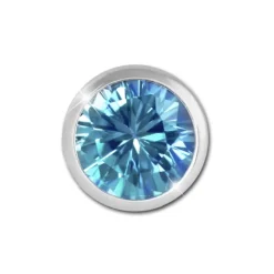 SilberDream Ohrring Zirkonia hellblau 6mm 925 Silber Ohrstecker SDO5536H