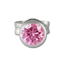 SilberDream Ohrring Zirkonia rosa 4mm 925 Silber Ohrstecker SDO5534A