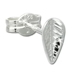 SilberDream Ohrringe Blatt 925 Sterling Silber Ohrstecker SDO534