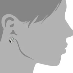 SilberDream Ohrringe Blatt Zirkonia kristall 925 Silber SDO531F