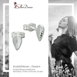 SilberDream Ohrringe Blatt 925 Sterling Silber Ohrstecker SDO534