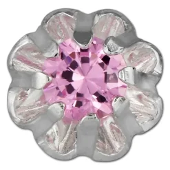 SilberDream Ohrringe Blümchen Zirkonia rosa 925er Ohrstecker SDO5903A