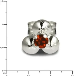 SilberDream Ohrringe Blümchen rot 925 Silber Ohrstecker SDO530R