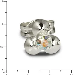 SilberDream Ohrringe Blümchen kristall 925 Silber Ohrstecker SDO530F