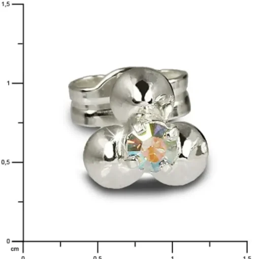 SilberDream Ohrringe Blümchen kristall 925 Silber Ohrstecker SDO530F