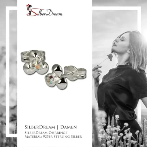 SilberDream Ohrringe Blümchen kristall 925 Silber Ohrstecker SDO530F