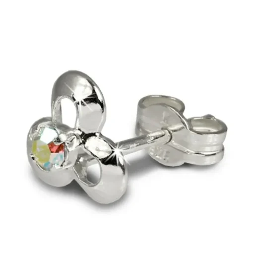 SilberDream Ohrringe Blüte kristall 925 Silber Ohrstecker SDO529F