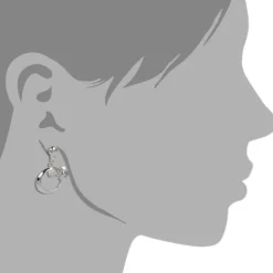 SilberDream Ohrringe Blütenring Zirkonia weiß Ohrstecker 925er SDO547W