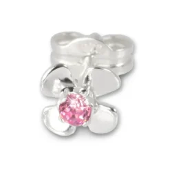 SilberDream Ohrringe Blume rosa 925 Silber Ohrstecker SDO508P