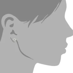 SilberDream Ohrringe Blume 6mm Zirkonia weiß Silber Ohrstecker SDO736W