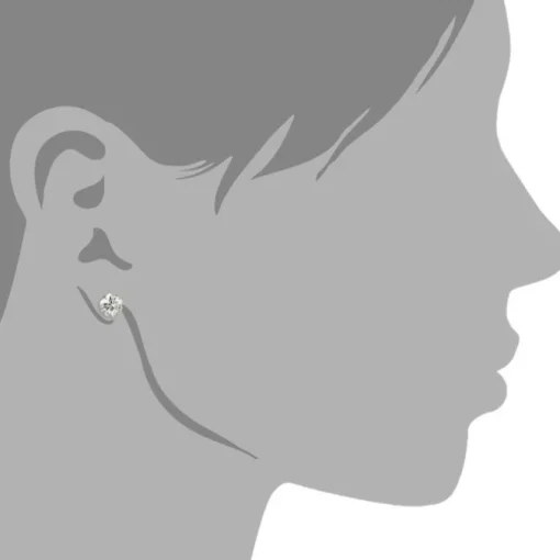 SilberDream Ohrringe Blume 6mm Zirkonia weiß Silber Ohrstecker SDO736W