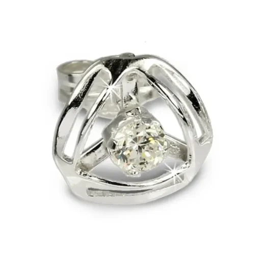 SilberDream Ohrringe Design Zirkonia weiß 925 Silber SDO528W