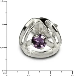SilberDream Ohrringe Design Zirkonia lila 925 Silber SDO528V