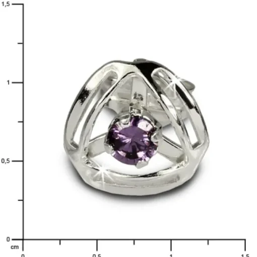 SilberDream Ohrringe Design Zirkonia lila 925 Silber SDO528V