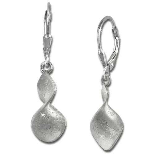 SilberDream Ohrringe Diamont Cut 925 Silber Damen Ohrhänger SDO351M