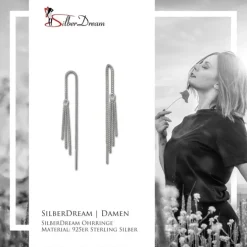 SilberDream Ohrringe Durchzieher Venezianerkette 925er Silber SDO5653