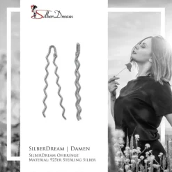 SilberDream Ohrringe Durchzieher Zickzack 925er Silber SDO5595