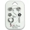 SilberDream Ohrringe 3er Set Knoten, Blume, Creole Zirkonia 925 Silber SDS616WJ