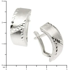 SilberDream Ohrringe gewölbt diamantiert 925 Silber Ohrstecker SDO316